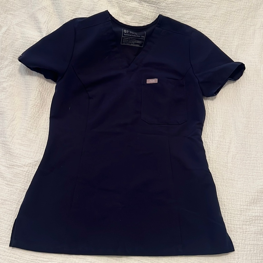 Figs navy scrub one pocket tops size XXS